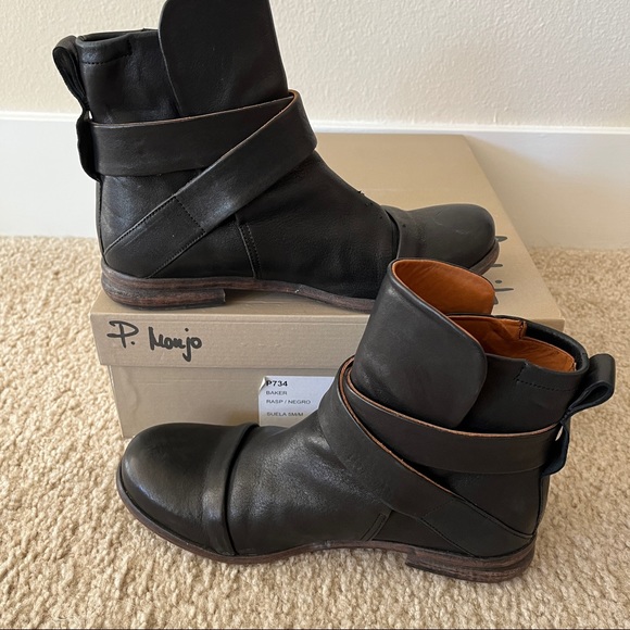 P. Monjo Black Baker Boots - Picture 3 of 11